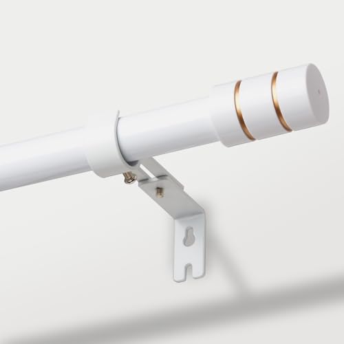 Image of Long Curtain Rods for Windows 66 to120 Inch Heavy Duty White Curtain Rods Splicing Set with Easy Installation for Sliding Glass Door Living Room Patio Modern Design