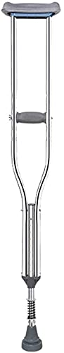 Béquilles aisselles adultes acier inoxydable double ressort portable