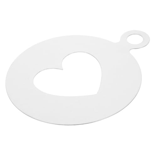 Hemobllo Coffee Decorating Stencils Heart Pattern Template Food Grade Stainless Stencils for Mousse Cakes and Latte Art Easy to Clean and Store for Baking and Decorating