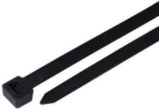 25-2000pc 4" to 60" Premium Industrial Black Wire Cable Tie UV Resistant Nylon Wrap (1000, 6" 45-lb)