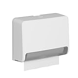NICEME Dispensador de Toallas de Papel, Soporte de Pared Comercial, Sin Necesidad de Taladrar, Apto para Hogar, Oficina, Hotel y Comercios, Blanco