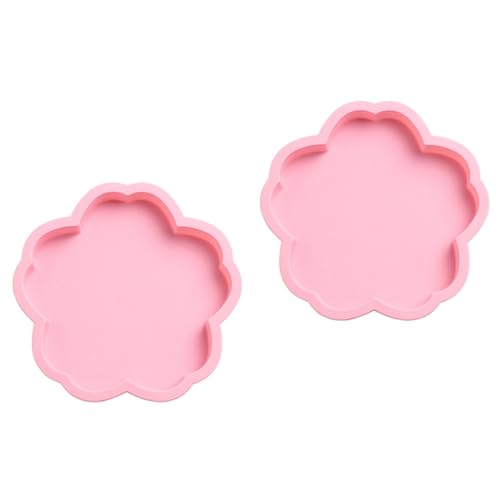Garneck 2個 桜のシリコンモールド エアフライヤーオーブン フォンダン 小さなケーキ型 パイ缶 パンケーキ 錫 シリコーンケーキ型トレイ ベーキングパン ケーキ型皿 シリカゲル ピンク