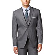 Alfani Mens Slim Fit Notch Lapel Two-Button Blazer Gray 38L