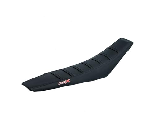 Housse de selle Husqvarna TC 50 noire avec bandes antidérapantes pour motocross