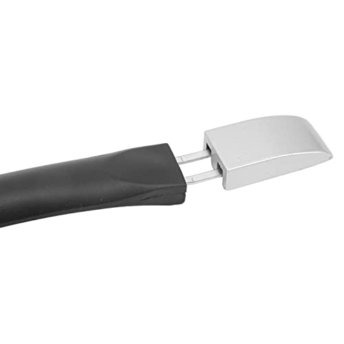 Puxador de bagagem portátil de 24,6 cm, alça de reposição com tampa de metal para mala de bagagem