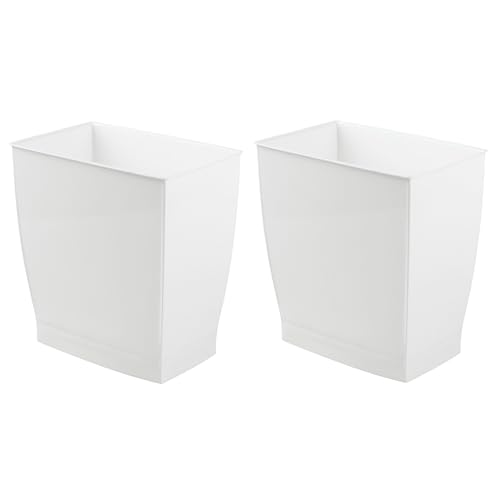 Canecas de basura rectangular blanca pack 2 12 litros