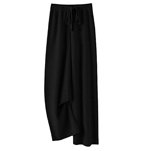 Pantalon ample femme Sweejim noir pour un look d'hiver élégant du bureau au salon