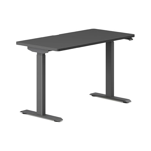Image of Branch Duo Standing Desk, Adjustable Standing Desk with 20 inch Range | OLED Control Panel, Frameless Design and Compact Size Suitable for Many Spaces, 48 Inches, Charcoal Base, Charcoal Top