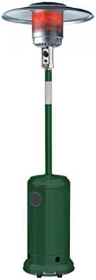 Stufa a Gas GPL Stufa a Fungo Radiante Accensione Piezoelettrica Potenza 13Kw Riscaldante Patio da Esterno con Ruote per Giardino, Terrazzo, Bar, Pub, Ristorante (Verde)