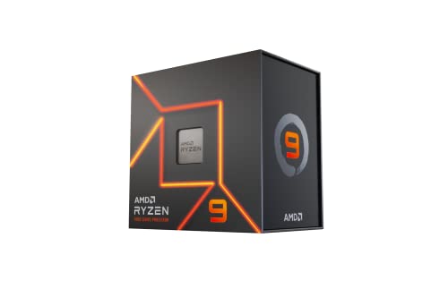 AMD Ryzen 9 7900X Processor (integrated Radeon Graphics, 12 cores/24 threads, 170W TDP, AM5 Socket, 76MB cache, up to 5.6 GHz max boost, no cooler)