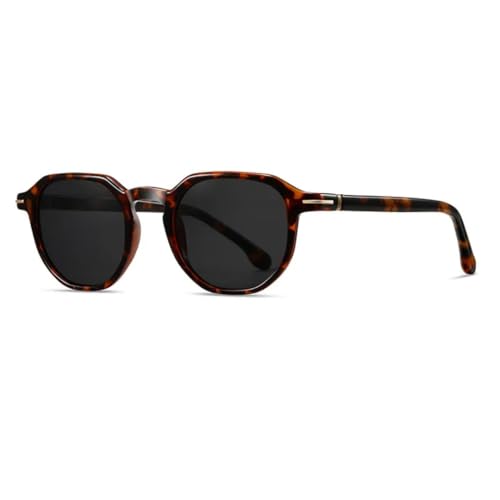 Lunettes de soleil à branches métalliques polygonales et rivets haute finition