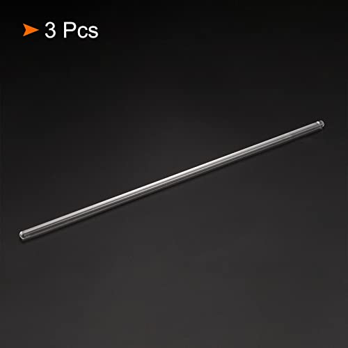 meccanixity 33 borosilicate glass stick 98434 length 5mm dia stir rod mixing tools with both ends round for lab kitchen science 3pcs