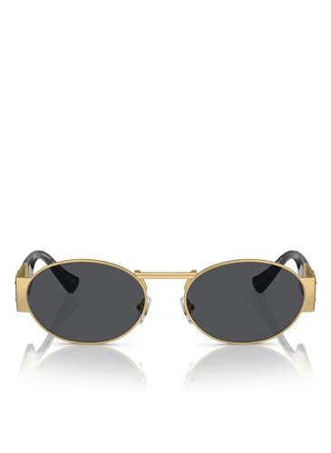 Versace ICONIC VE 2264 100287 Matte Gold Metal Oval Sunglasses