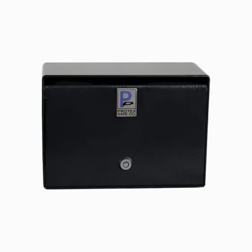 ProtexSafe Check and Letter Drop Box Safe (SDB-200)-Zwart, voor contant geld, cheques en enveloppen, Zaagtandschot, Gepoedercoat grijze afwerking, Voorgeboorde verankeringsgaten