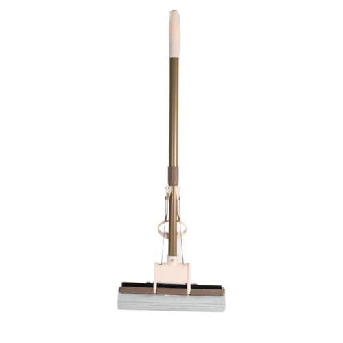 Image of Premium PVA Sponge Mop for Floor Cleaning with Self-Wringing Roller, Super Absorbent Water Absorbing Mop, Extendable Handle, Quick Dry Squeeze Roller for Kitchen, Bathroom