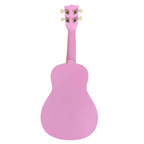 Ukulélé 21 pouces Guitare hawaïenne en bois de tilleul rose Adapté aux débutants - Les Beatles, Paul McCartney, John Lennon, RIngo Starr, George Harrison Ukulélé 21 pouces Guitare hawaïenne en bois de tilleul rose Adapté aux débutants – Image 3