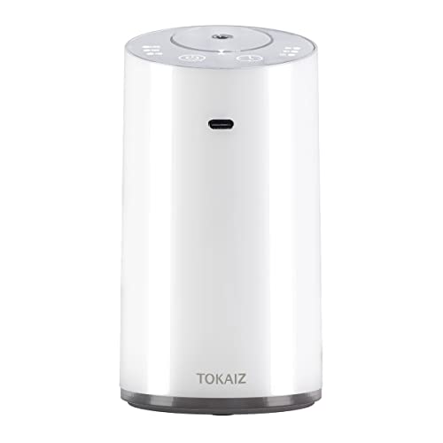 TOKAIZ アロマディフューザー 水なし 充電式 静音 コードレス 小型 車 噴霧式 TAD-001 (#10ーBホワイト)
