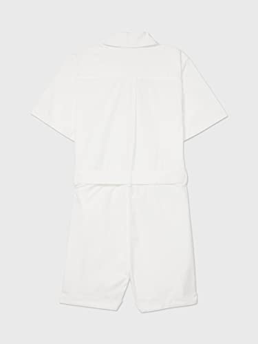 Tommy Hilfiger Mens Adaptive Short Coverall Romper, Fresh White, 10 Us #TOP1