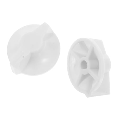 Cabilock 2Pcs Timer Switch Knobs for Gas Heater Control White Replacement Rotary Knobs for Seamless Installation Stove Oven Switch Plates