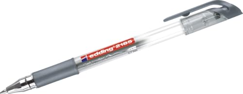 edding 10 x Gelroller 2185 Crystaljelly 0,7mm (10 Gel Roller, silber)