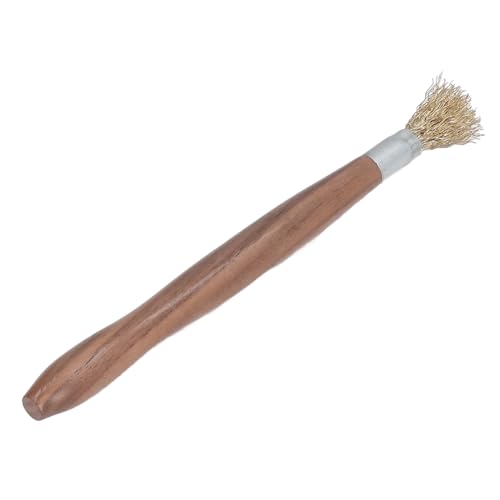 AKLOSIPY Steel Wire Brush with Ergonomic Wood Handle - Professional Tool for Bonsai Garden and Maintenance
