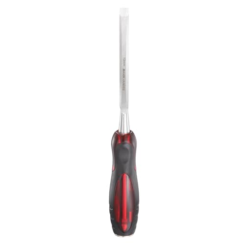 Image of sourcing map Wood Chisel 10mm / 3/8" CR-V Steel Beveled Edge Blade Wood Woodworking Tools with PVC Handle for Carving Woodworking DIY Projects