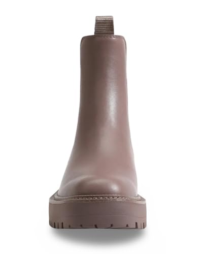 Image of Sam Edelman Laguna Chinchilla Leather Chelsea Moto Rounded Toe Pull On Boots (Chinchilla, 8)
