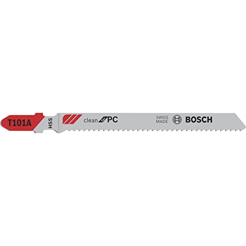 Bosch Professional 3x Jigsaw Blade T 101 A Special for Acrylic (for Plastic & Polycarbonate sheets, Accessories Jigsaw)