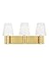Feiss TV1033BBS Transitional Three Light Vanity Fixture from Beckham Classic Collection in Brass-Antique Finish