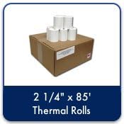 2 1/4" x 85' Thermal Paper Rolls (50 Qty)