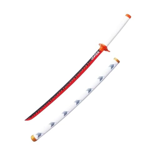 JoFist鬼滅の刃 日輪刀 鬼殺隊 にちりんとう 刀 鬼滅 ABS 丸形鞘 きめつのやいば 竹刃 完成度高い 模擬刀 長さ104cm コレクション 美術刀 道具 刀剣 コスプレ (煉獄杏寿郎)