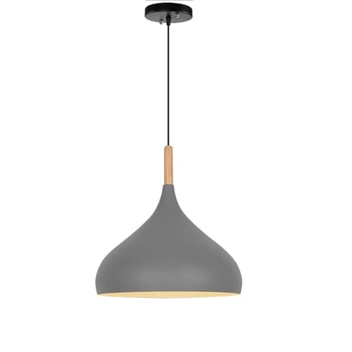 Lustre suspension E27 moderne luminaire suspendu en métal gris pour restaurant