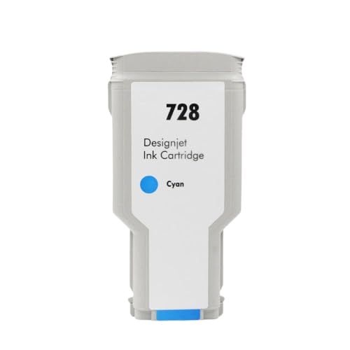 Cartouche encre 728 Cyan grand volume 300ML compatible avec F9J68A T830