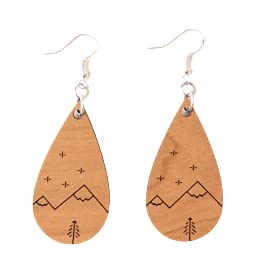 Drop Earrings - Wooden Earrings for Women - Statement Earrings - Dangly Earrings - Unique Earrings for Women - Teardrop Earrings - Bohemian Earrings - Western Earrings - Minimalist Earrings for Women
