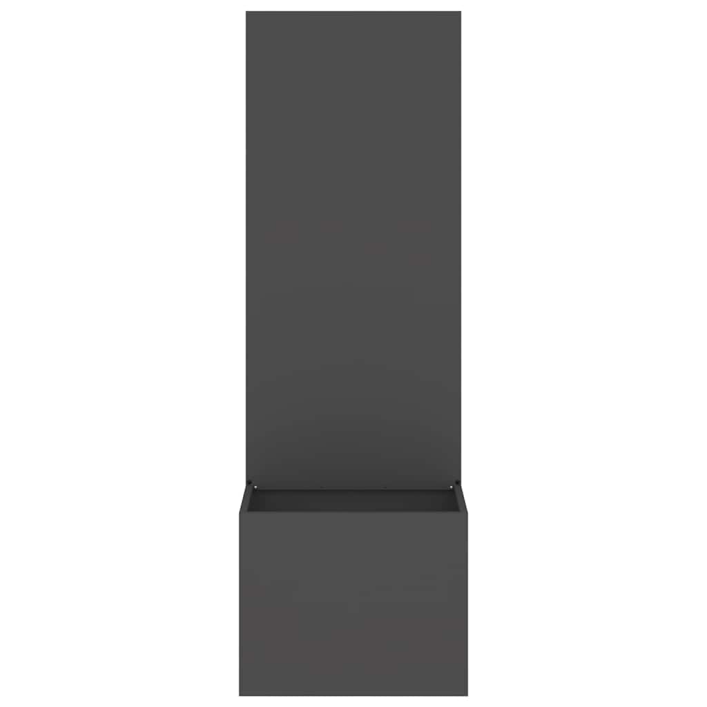 Tomostar Jardinière avec Brise Vue, Bac à Fleurs Lit de Jardin Surélevé Fretwork Noir 50x150 cm