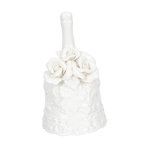 Parliky Campanello Di Chiamata Del Ristorante in Ceramica Decorativa Da Tavolo, Campana Della Cena 7,5x7,5x13,5 Cm, Suono Forte Per Ristoranti, Hotel, Feste e Uso Domestico