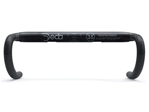 In carbonio. Deda Elementi Superleggera 35 Carbon Ud, H/Bar 46 Cm, POB Finish, My18, Manubrio Unisex-Adulto, Nero, 461815