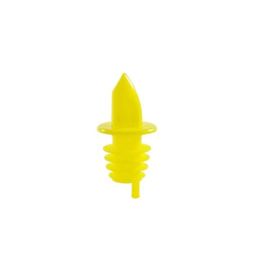 Yellow Free-Flow Liquor Pourer – Bottle Pour Spouts for Bar Restaurant & Home Use (6 Pack)