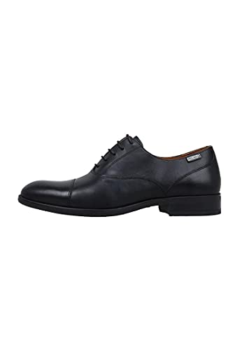Pikolinos Zapatos Cordones en Cuero Bristol para Caballero Color Black