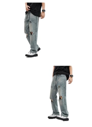 Jeans Pants Trousers Denim Spring High Street Straight Tube Loose Retro Versatile Handsome Trendy Long2