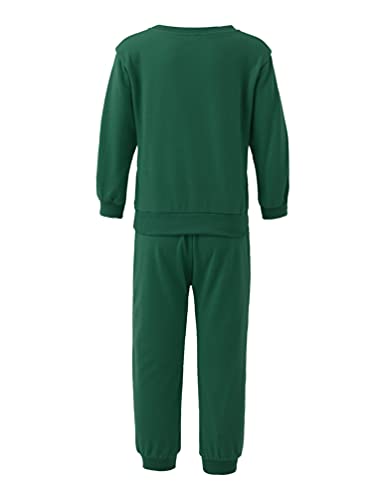 TiaoBug Kids Boys Girls Long Sleeves Clothes Set Tracksuit Zip Up Hooded Sweatshirt with Pants Toddlers Sweatsuit Set2