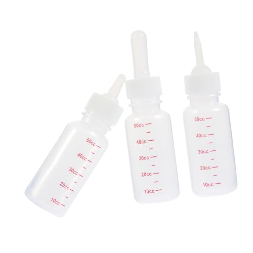 Abaodam Pet Bottle Set Pieces Small Milk Bottles for Dogs and Cats Portable Nurser Scale Leakproof Accessories
