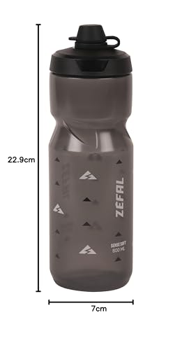 ZEFAL Sense Soft 80 butelka na wodę bez błota, wędzona czarna, 800 ml