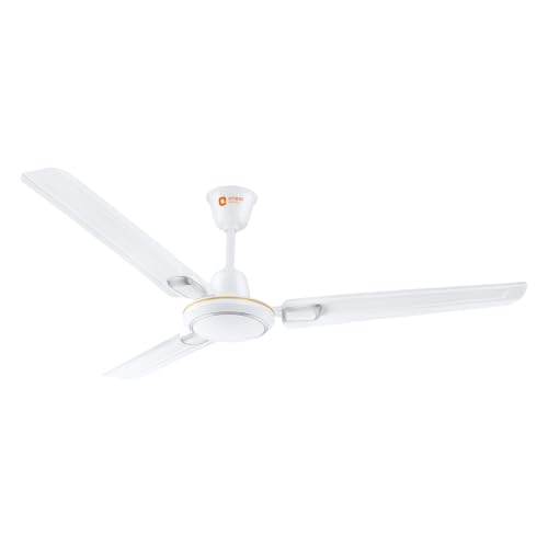 Orient Electric 1200 mm Pacific Air Déco| Decorative ceiling fan | Powerful airflow| BEE1 Star Rated | 2-year warranty | White Silver, pack of 1