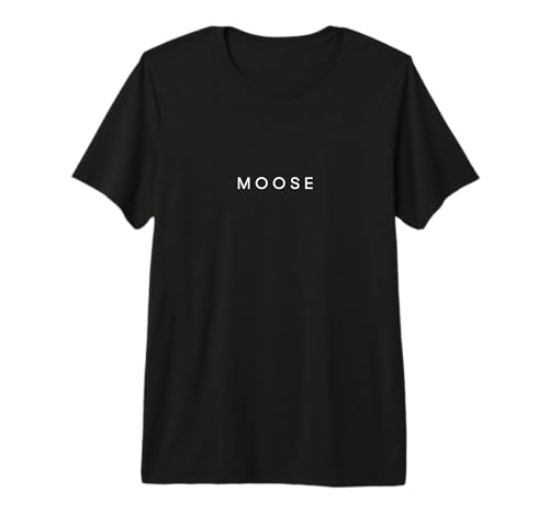 Moose Minimalist Text Moose Lover Premium Tri-Blend T-Shirt