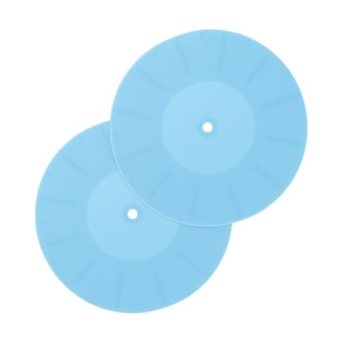 SUPVOX Vinyl Record Protective Mats 2pcs Record Player Silicone Mats for Collectors Anti-static and Shock Absorption