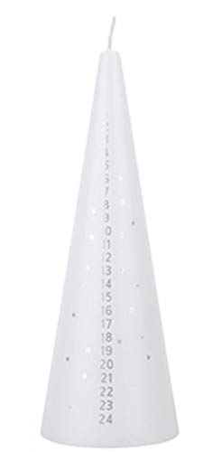 Elegante Adventskerze in Rot, Elfenbein oder Weiß, 15 cm...