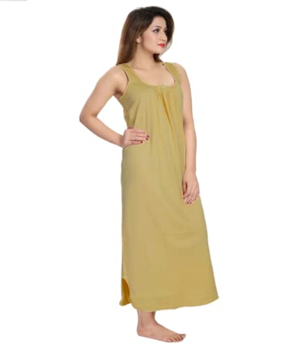 Image of H & C Full Length Women's Hosiery Cotton Fabric Long Nighty Slip /Camisole Slip /Night Wear Maxi for Women Free Size