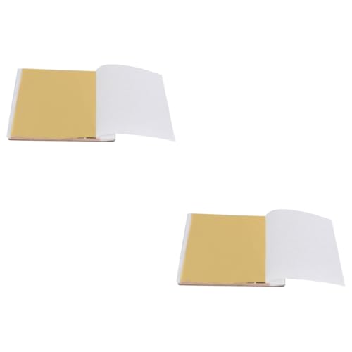VILLCASE 2sets Foil Art Paper 9x9cm Imitation Sheets for Craft Art Gilding Makeup Manicure 100sheets*2