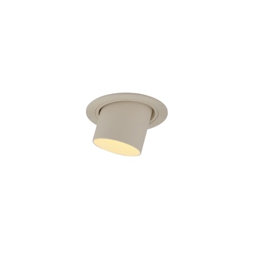 Qazqa Foco empotrado moderno beige GU10 50 mm redondo orientable - Installa Aluminio Redonda Adecuado para LED Max. 1 x 10 Watt